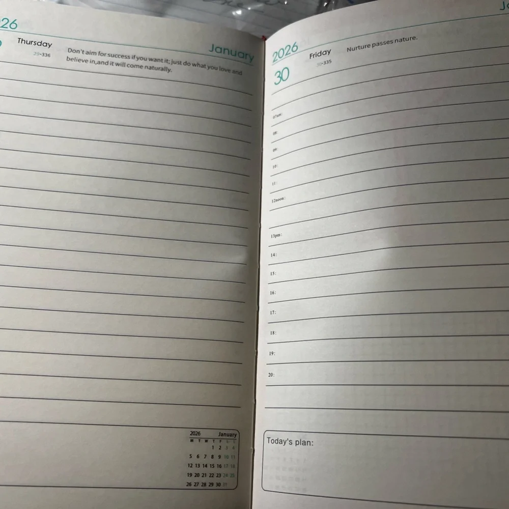 PLANNER 2026 DAILY/MONTHLY PLANNER PURPLE & TAN BRAND NEW FOUND ONE I LIKED MORE - Picture 6 of 7